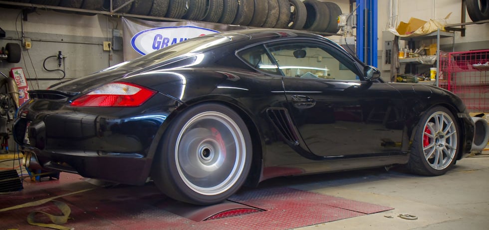 987 Porsche Cayman on dyno at TPC Racing